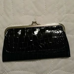 Black Artificial Alligator Leather Wallet